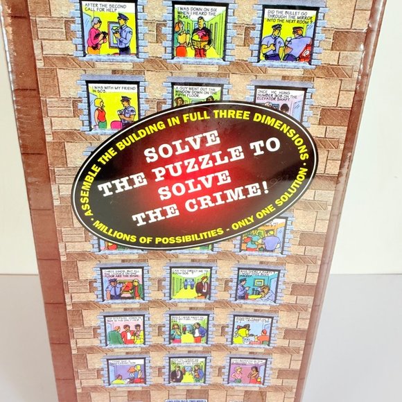Crime Murder Mystery Game VTG 1994 3D Jigsaw Puzzle Testimony Tower Board Game - Picture 6 of 11